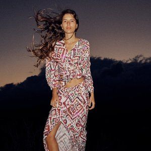 Zara Print Top with Knot